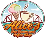 Alice's Ice Cream and Coffee Shop Logo